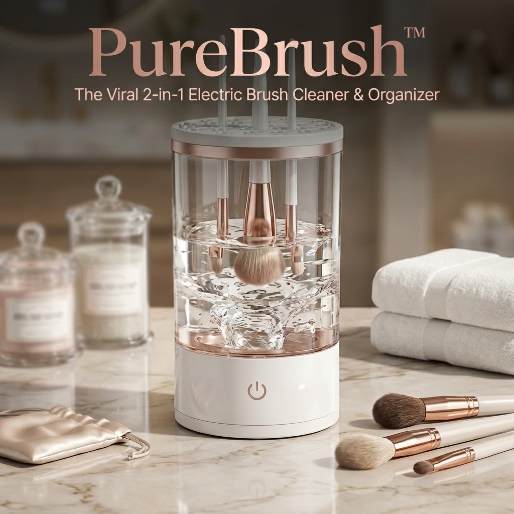 PureBrush™ - The Viral 2-in-1 Electric Brush Cleaner & Organizer