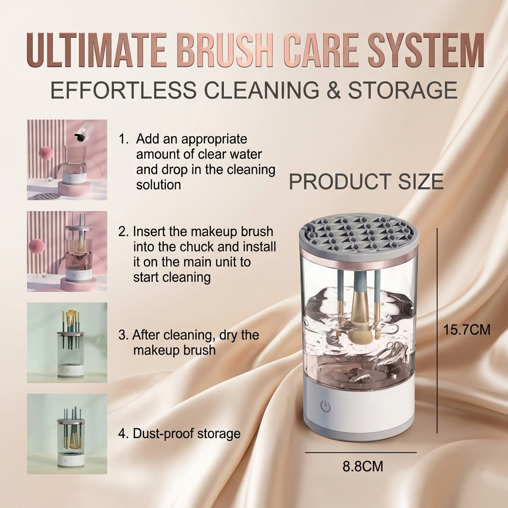 PureBrush™ - The Viral 2-in-1 Electric Brush Cleaner & Organizer